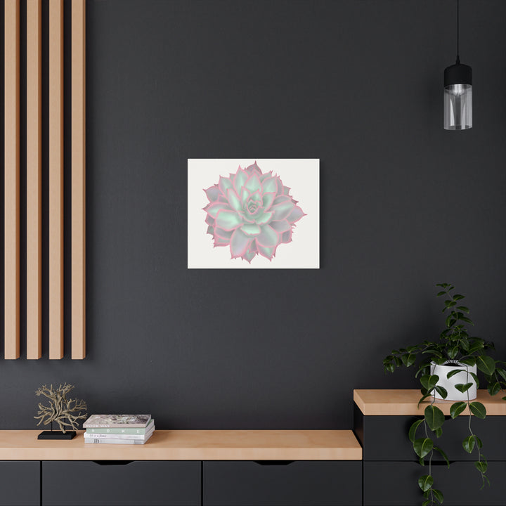 Echeveria Violet Queen Canvas Wall Art Rosette Succulent Print With Matte Finish