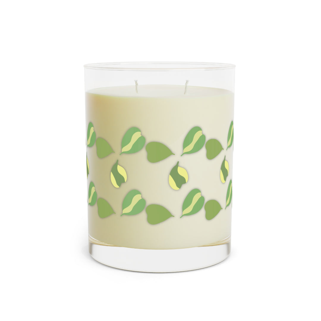 Hoya Kerrii Pattern 11oz Scented Candle White Tea Fig Minted Lavender Sage Ocean Mist Moss The Potted Pixel