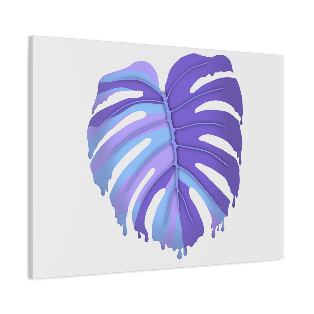 Purple Monstera Canvas Print The Potted Pixel Modern Wall Art For Living Room Decor