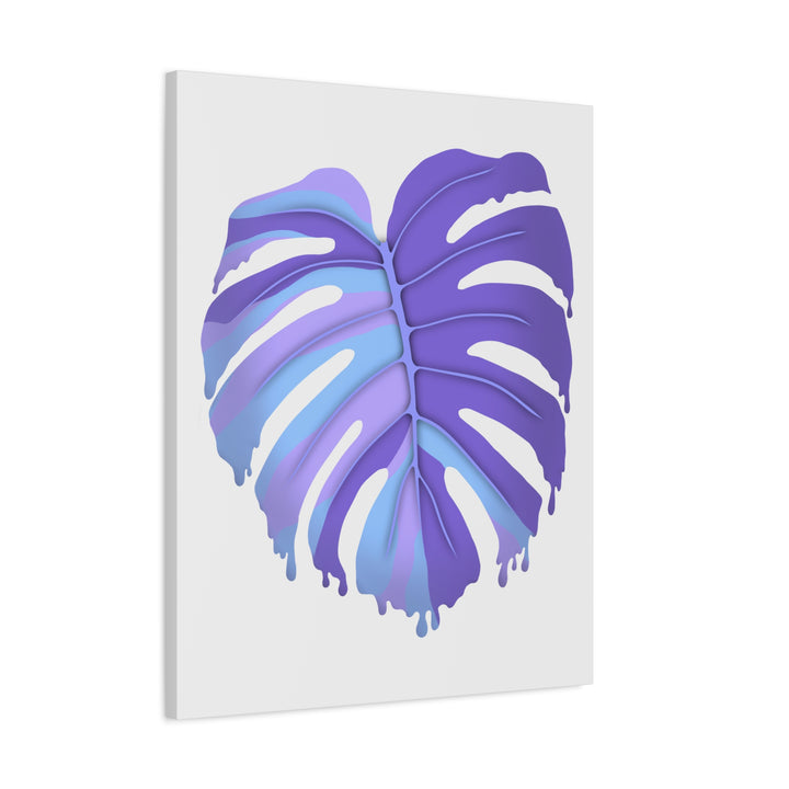 Purple Monstera Canvas Print The Potted Pixel Modern Wall Art For Living Room Decor