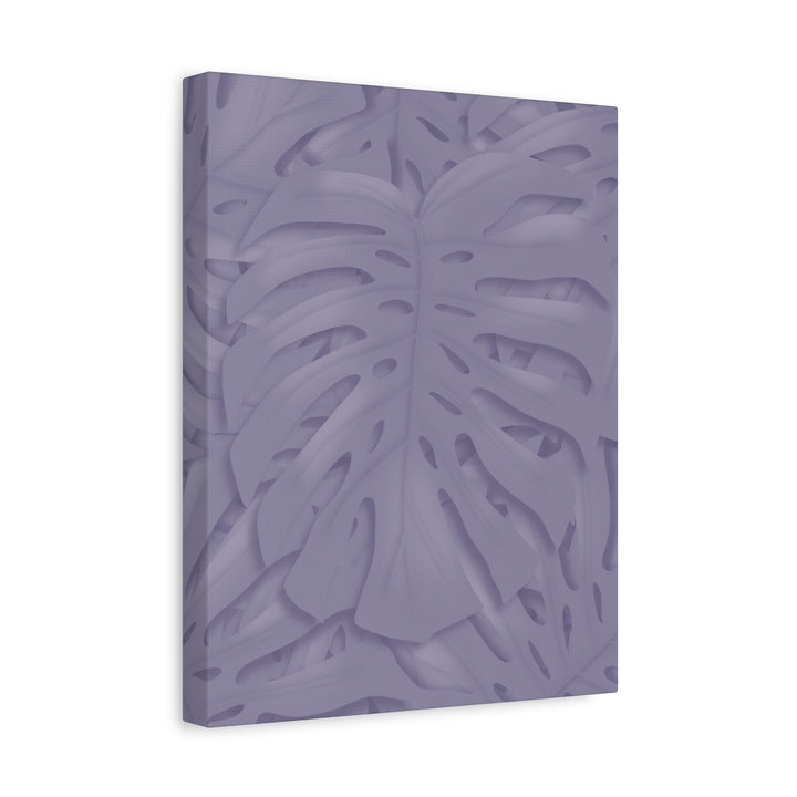 Violet Monstera Canvas Print Stretched Matte Wall Art for Bedroom and Living Room Decor