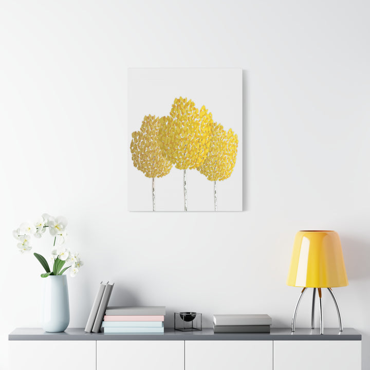 Fall Aspen Canvas Wall Art Print Quaking Aspen Yellow Fall Foliage on Durable Cotton Canvas
