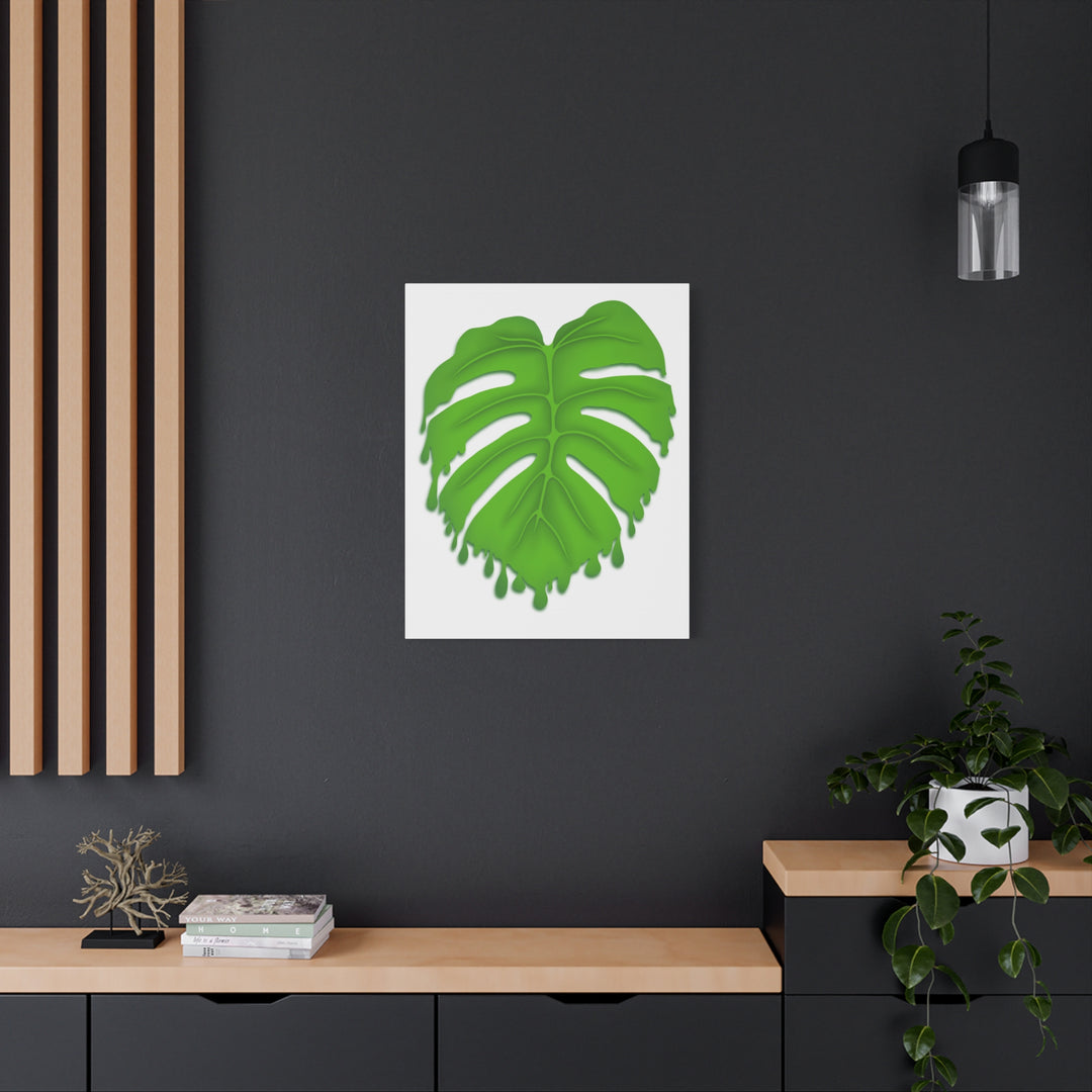 Melting Monstera Canvas Wall Art Large Botanical Print On Premium Cotton With Matte Finish For Indoor Decor