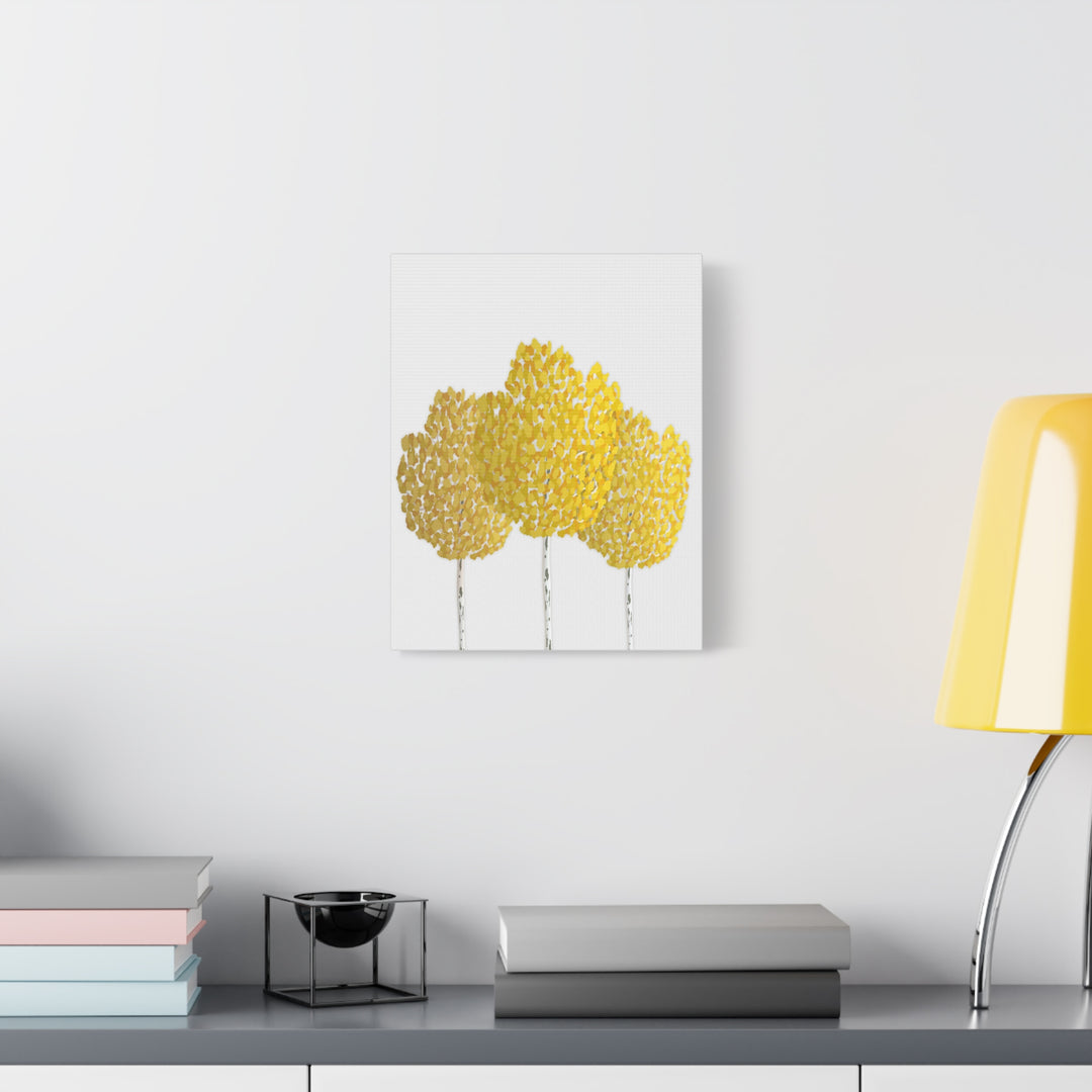 Fall Aspen Canvas Wall Art Print Quaking Aspen Yellow Fall Foliage on Durable Cotton Canvas