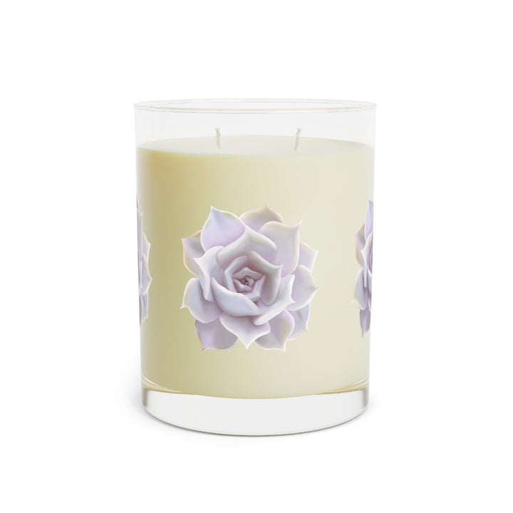 Echeveria Lilacina Succulent 11oz Scented Soy Candle White Tea Fig Minted Lavender Sage Ocean Mist Moss