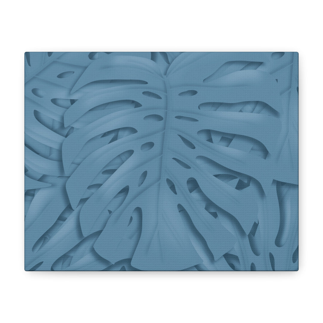 Monstera Canvas Art Blue Monstera Print With Durable Matte Finish For Modern Indoor Wall Decor