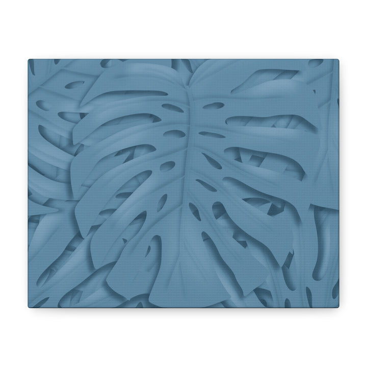 Monstera Canvas Art Blue Monstera Print With Durable Matte Finish For Modern Indoor Wall Decor