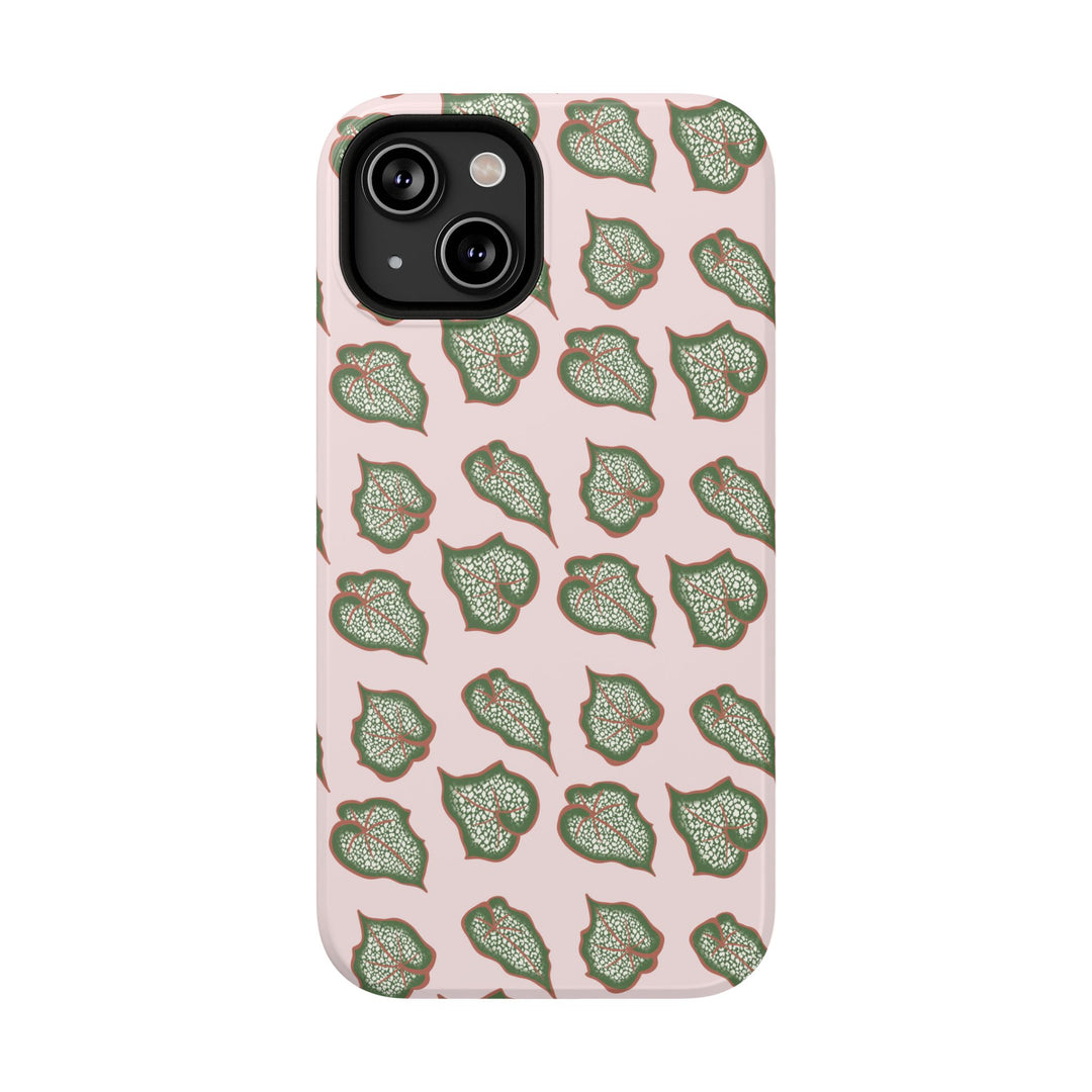 Begonia Pattern Phone Case – Dual Layer Protective Cover
