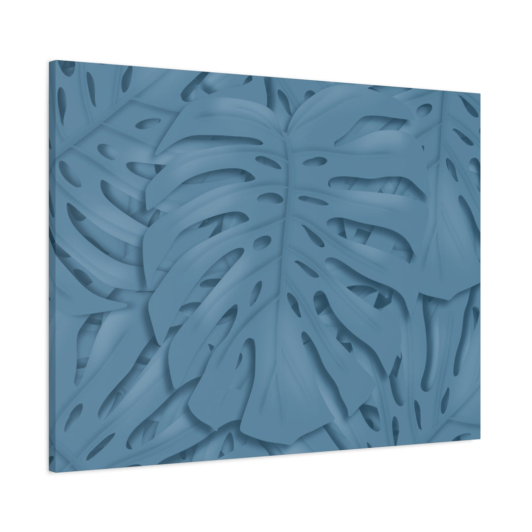 Monstera Canvas Art Blue Monstera Print With Durable Matte Finish For Modern Indoor Wall Decor