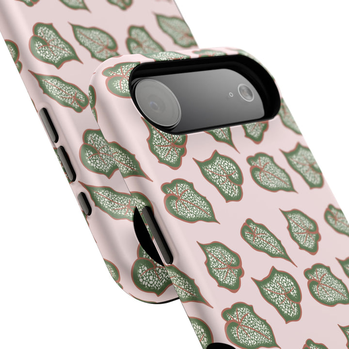 Begonia Pattern Phone Case – Dual Layer Protective Cover