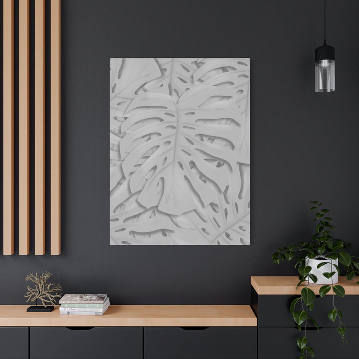 Monstera Canvas Art 24x36 Matte Texture Indoor Botanical Wall Print Modern Home Decor