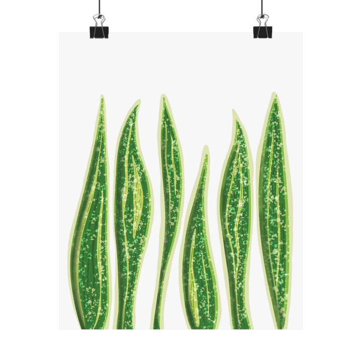 Snake Plant Print The Potted Pixel Large Botanical Poster Matte Finish Unframed Wall Art