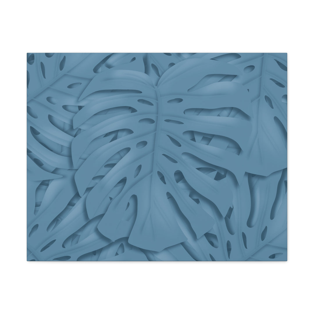 Monstera Canvas Art Blue Monstera Print With Durable Matte Finish For Modern Indoor Wall Decor