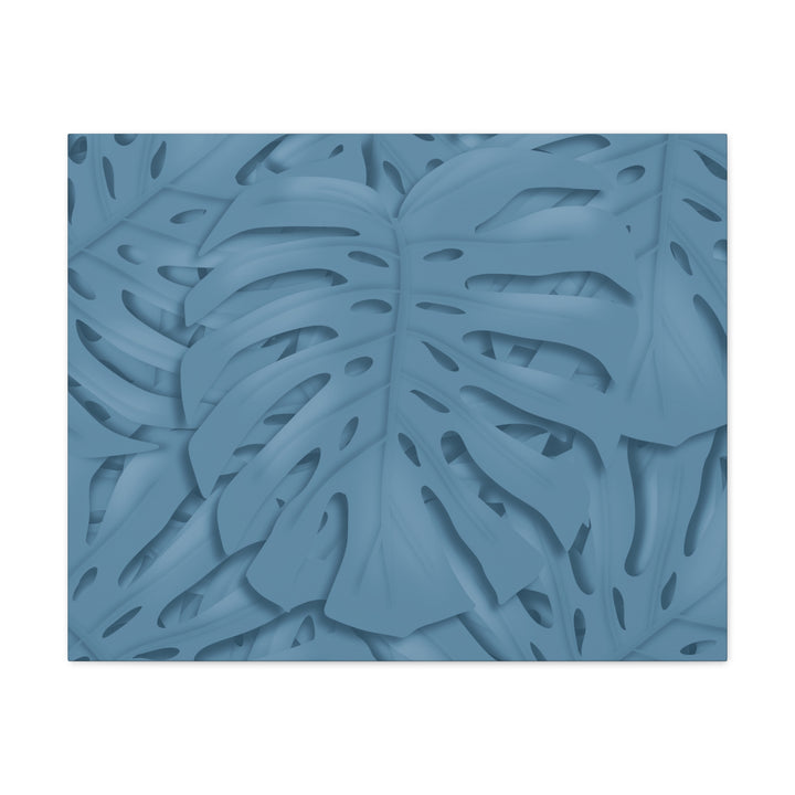 Monstera Canvas Art Blue Monstera Print With Durable Matte Finish For Modern Indoor Wall Decor