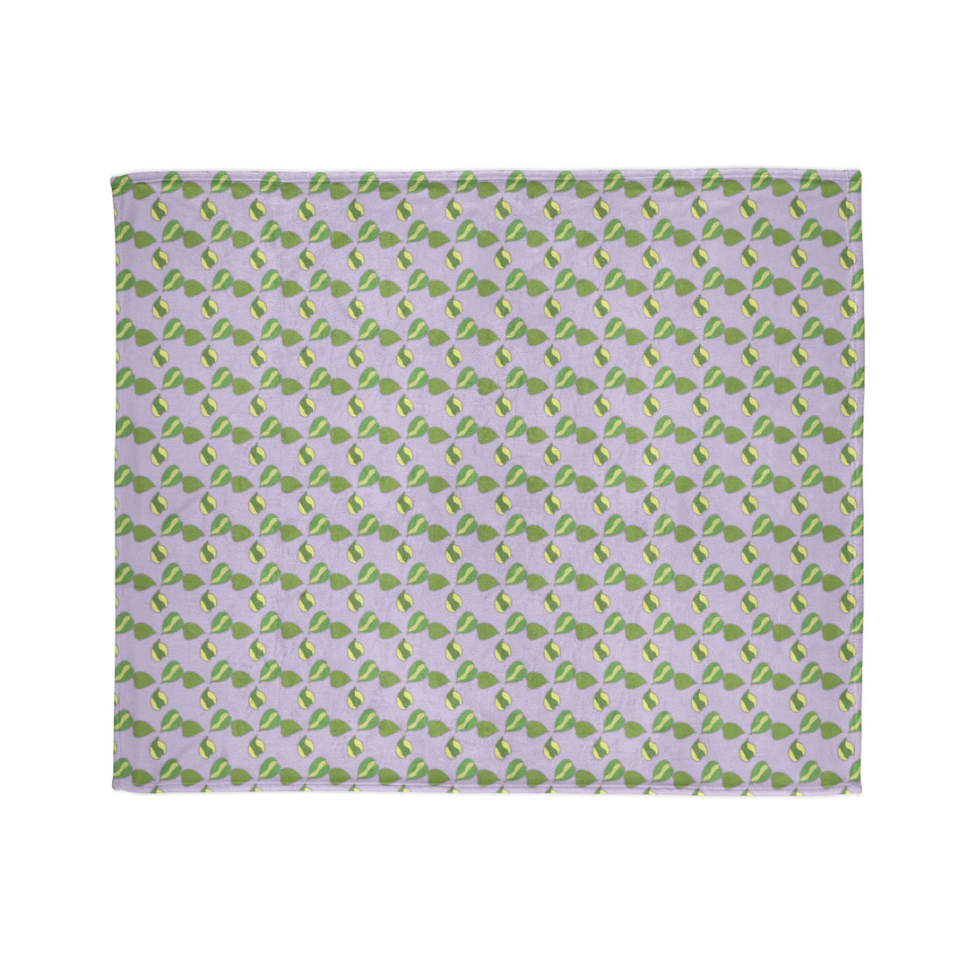 Hoya Kerrii Pattern Cozy Fleece Throw Blanket by Printify