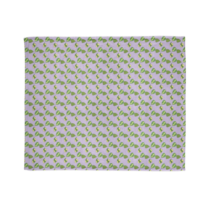 Hoya Kerrii Pattern Cozy Fleece Throw Blanket by Printify