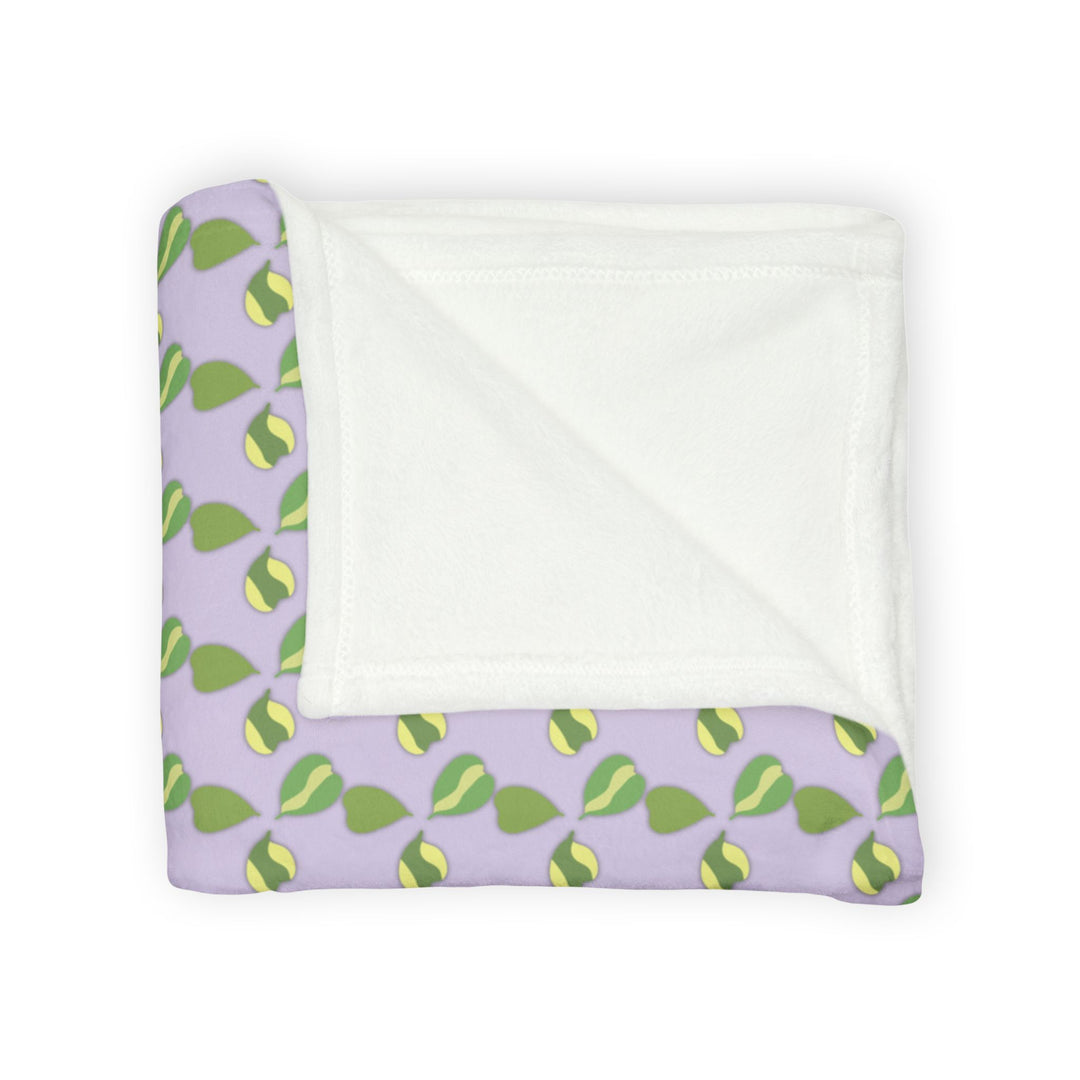 Hoya Kerrii Pattern Cozy Fleece Throw Blanket by Printify