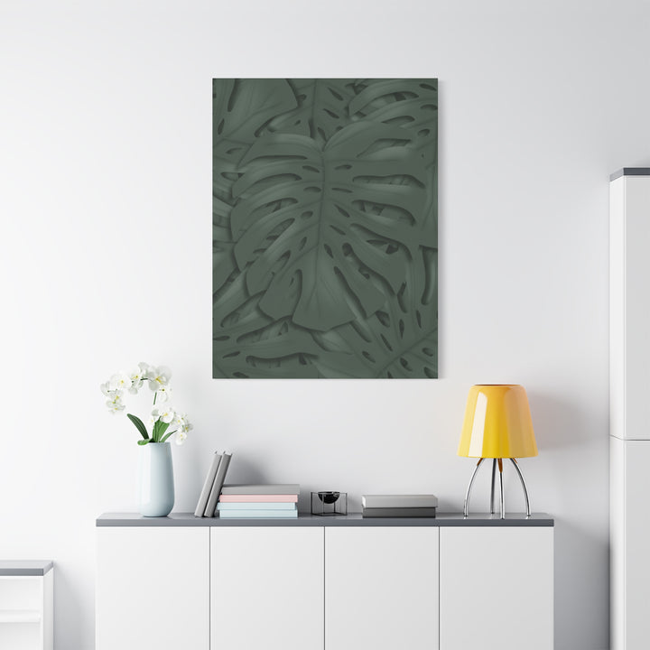 Monstera Canvas Art Tropical Leaf Wall Decor Durable Matte Finish Cotton Canvas Print 24x36