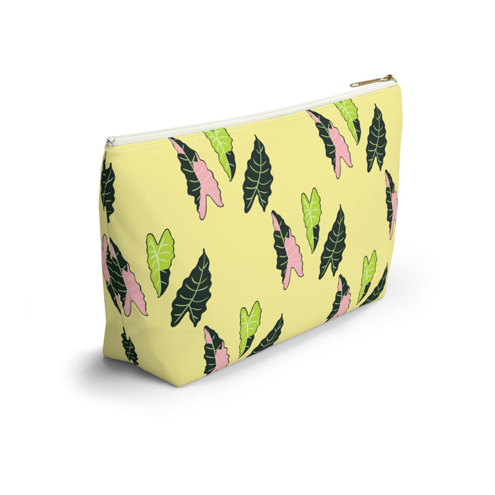 Alocasia Pattern Accessory Pouch Makeup Bag With T Bottom Travel Cosmetic Organizer The Potted Pixel