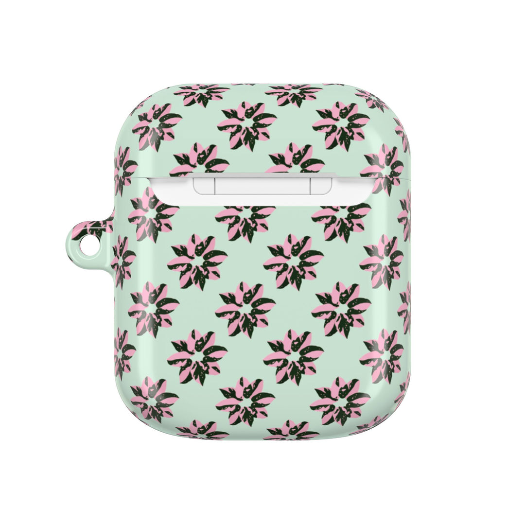 Pink Princess Philodendron Pattern AirPod Case by Printify