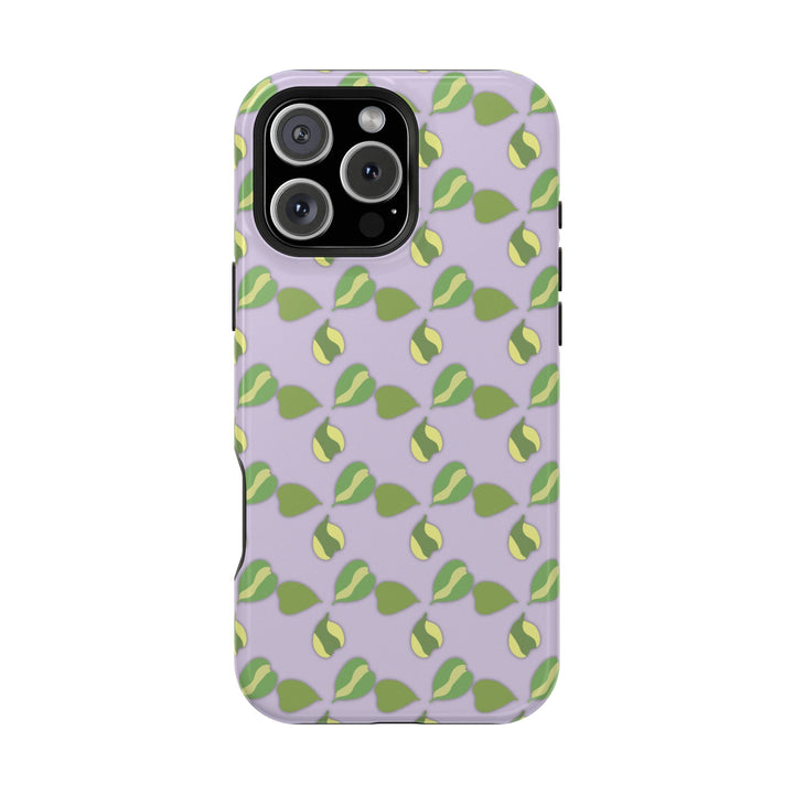 Hoya Kerrii Pattern Impact Resistant Phone Case Green Botanical Protective Cover Full Wrap Print