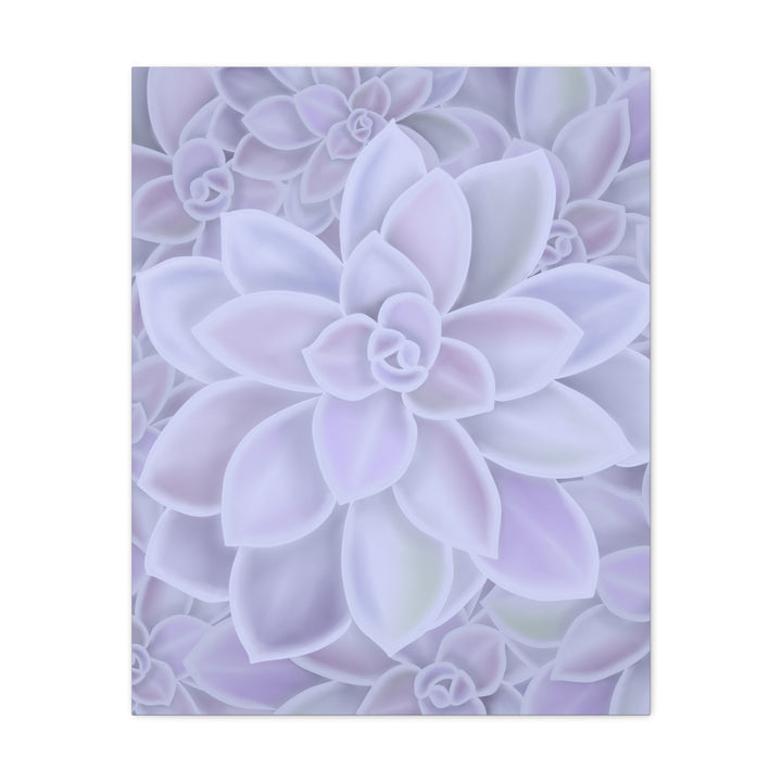 Graptopetalum Murasaki Succulent Canvas Art Print Pastel Purple Rosette Indoor Plant Decor