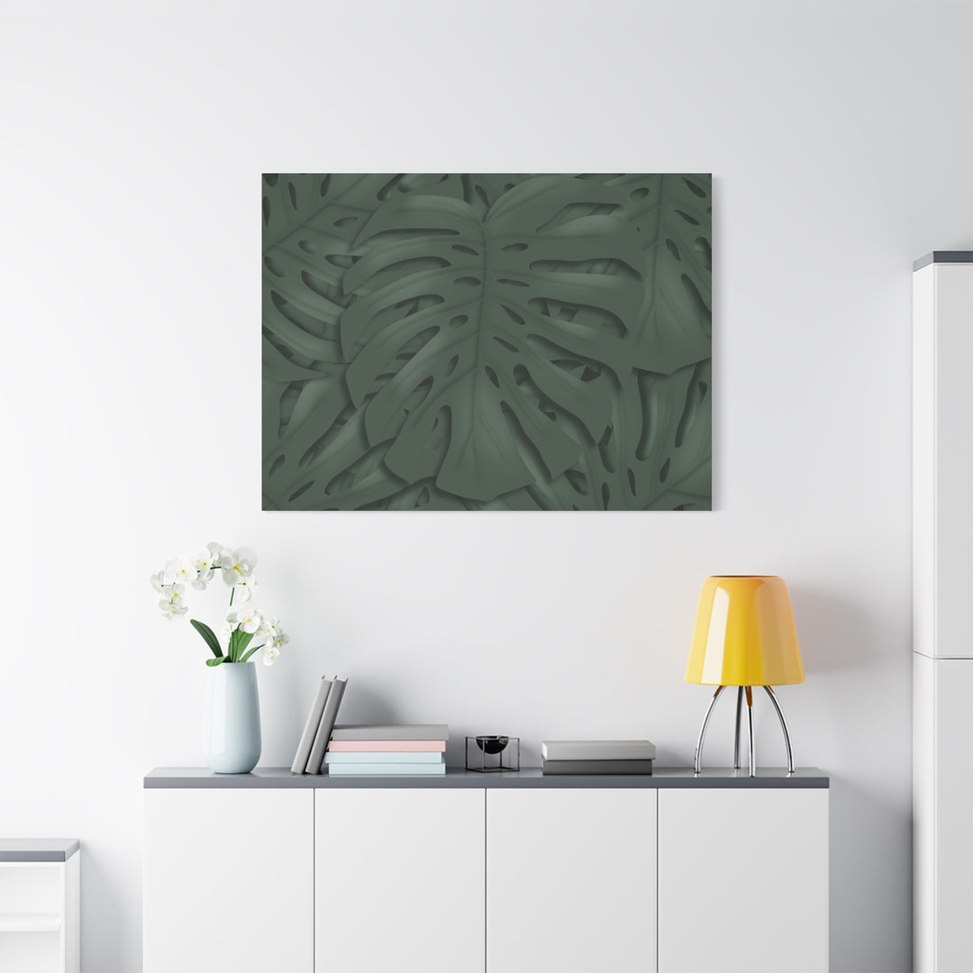 Monstera Canvas Art Tropical Leaf Wall Decor Durable Matte Finish Cotton Canvas Print 24x36