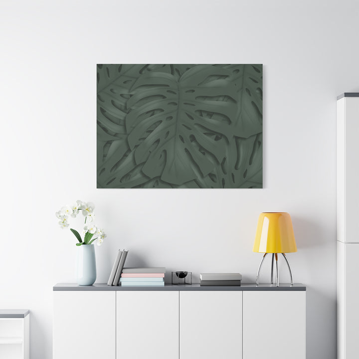 Monstera Canvas Art Tropical Leaf Wall Decor Durable Matte Finish Cotton Canvas Print 24x36