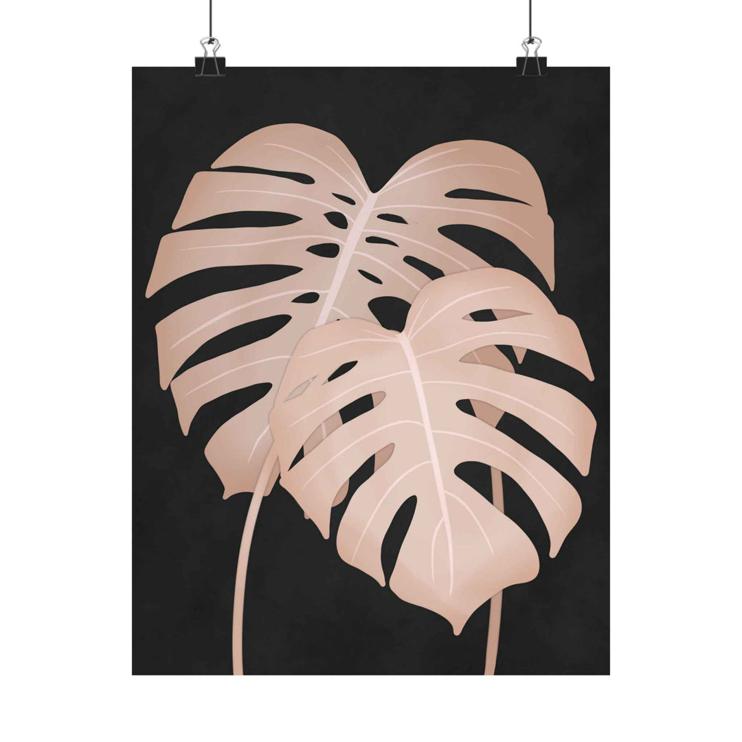 Pink Monstera Botanical Print – Unframed Wall Art
