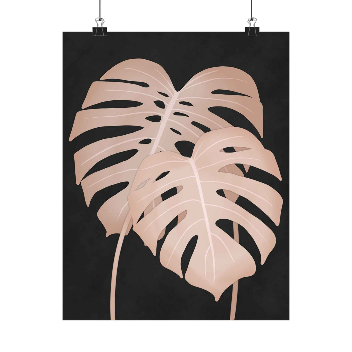 Pink Monstera Botanical Print – Unframed Wall Art