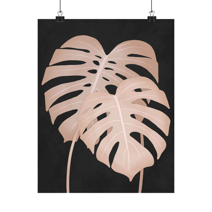 Pink Monstera Botanical Print – Unframed Wall Art