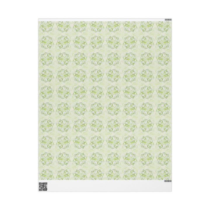 Snow Queen Pothos Floral Wrapping Paper – Elegant Leaf Pattern Gift Wrap for Weddings, Spring & Nature Lovers