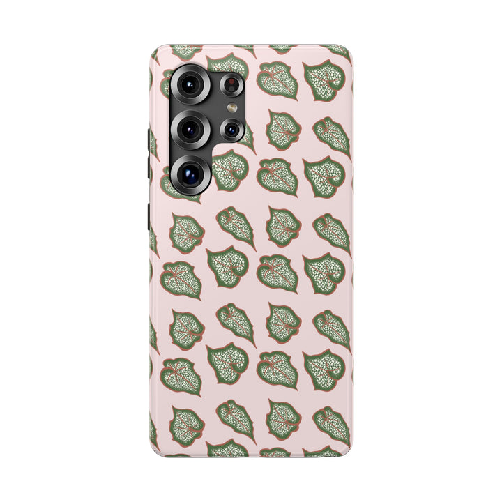 Begonia Pattern Phone Case – Dual Layer Protective Cover