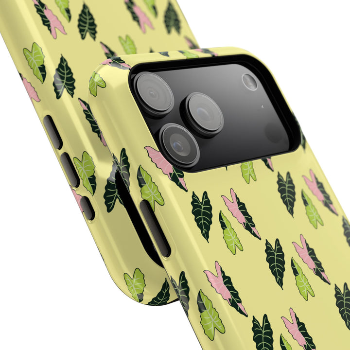 Alocasia Pattern Phone Case – Dual Layer Protective Cover