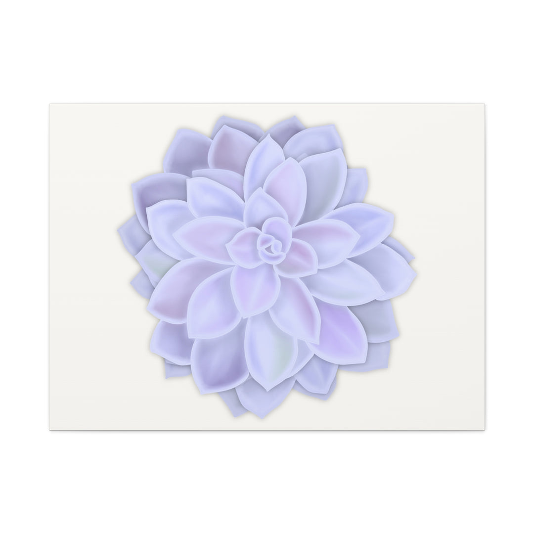 Succulent Canvas Art Pastel Rosette Canvas Durable Cotton Print Botanical Wall Art