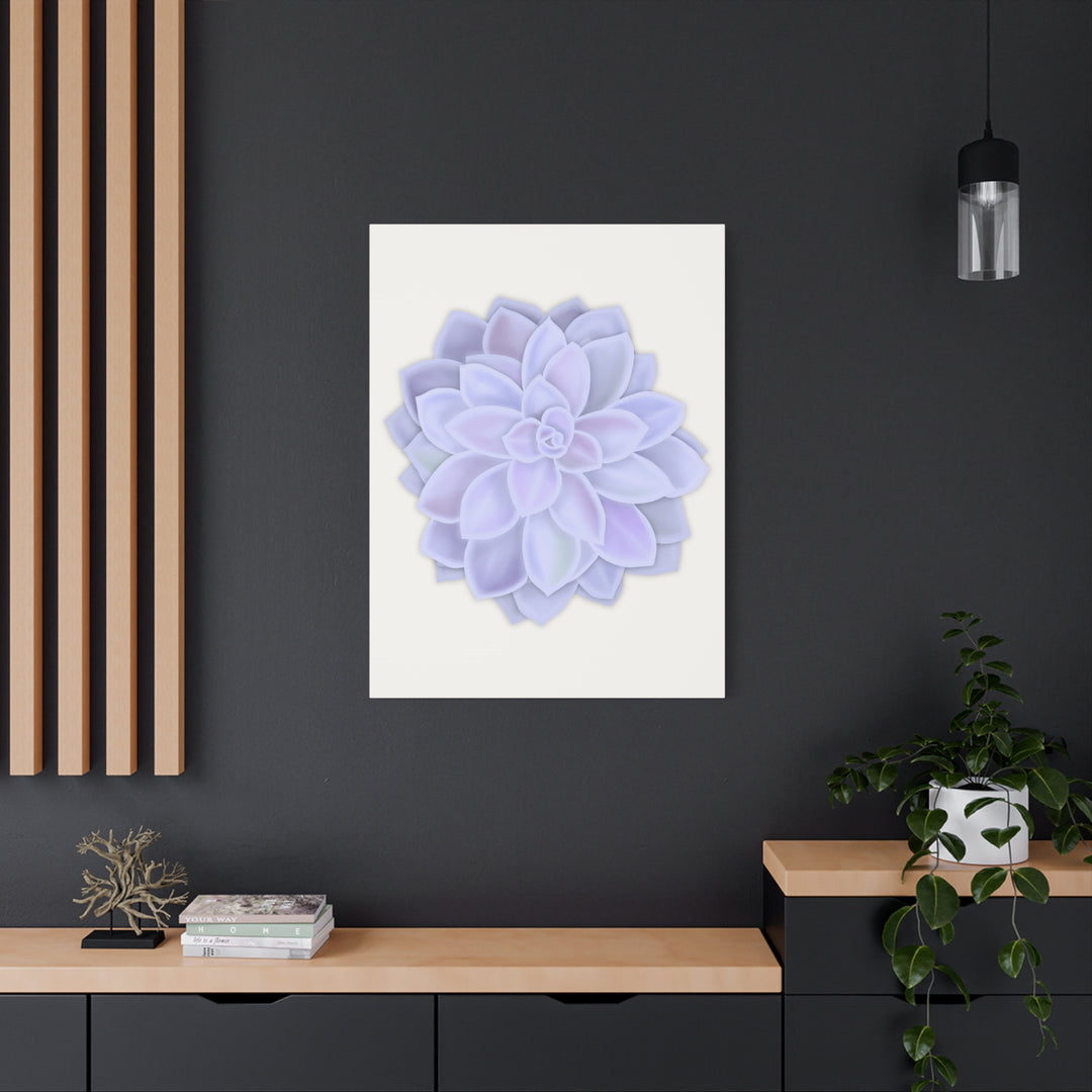 Succulent Canvas Art Pastel Rosette Canvas Durable Cotton Print Botanical Wall Art
