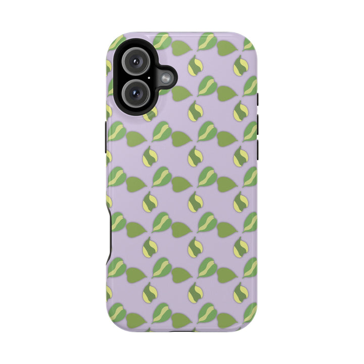Hoya Kerrii Pattern Impact Resistant Phone Case Green Botanical Protective Cover Full Wrap Print