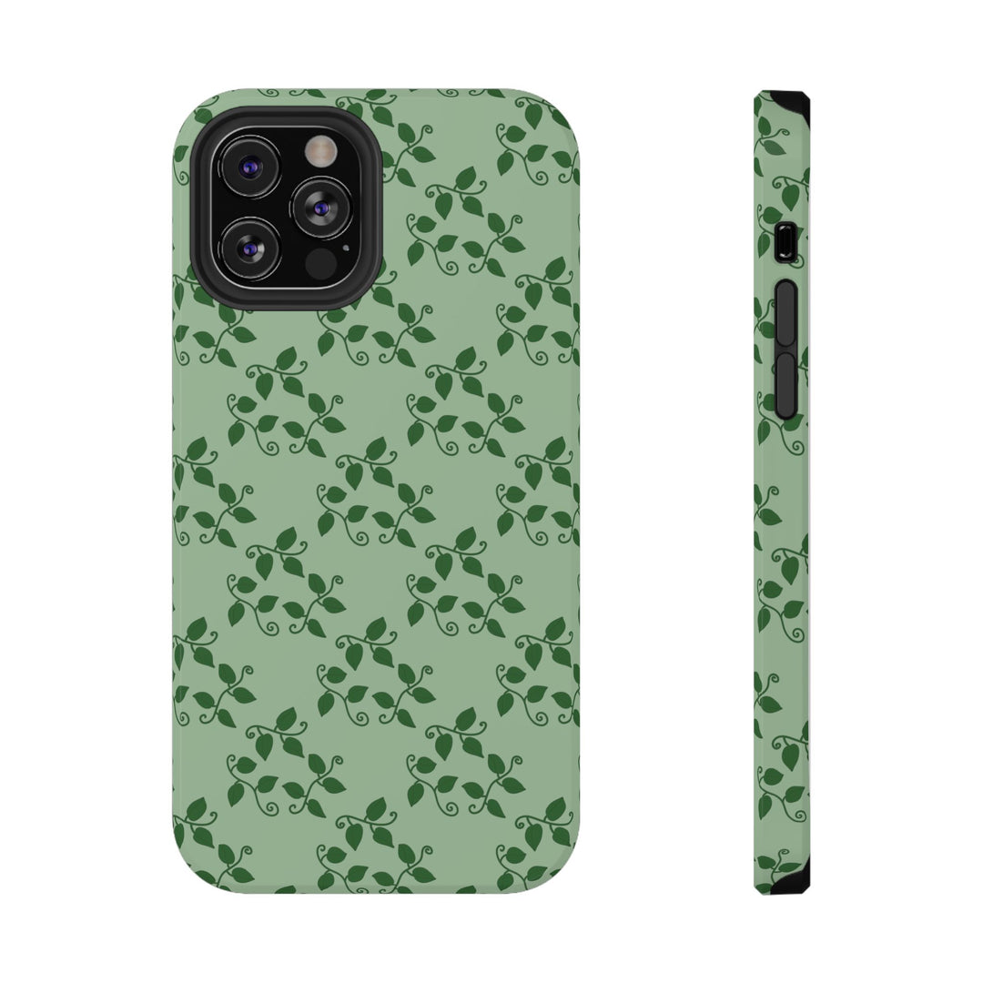 Pothos Pattern Phone Case – Dual Layer Protective Cover
