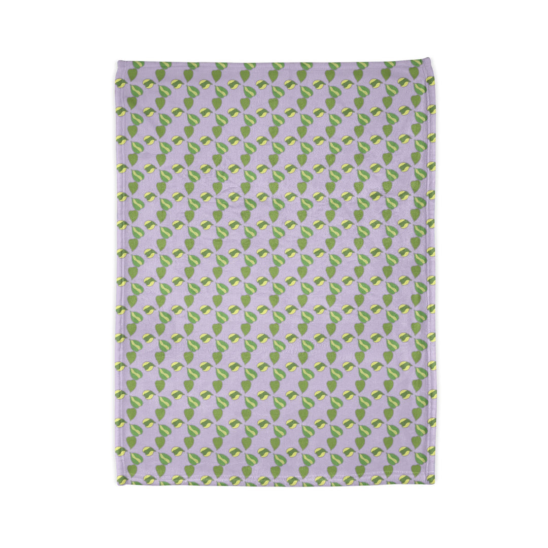 Hoya Kerrii Pattern Cozy Fleece Throw Blanket by Printify