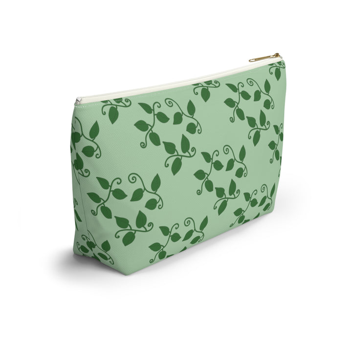 Pothos Pattern Accessory Pouch Floral Makeup Bag With T Bottom The Potted Pixel Studio
