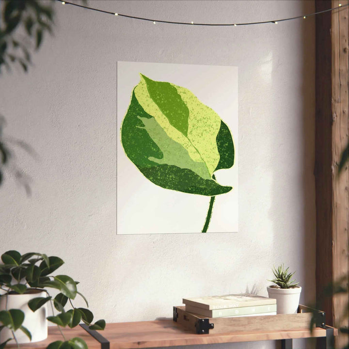 Pothos Wall Art – Botanical Poster on Museum Grade Paper | Indoor Plant Print Unframed - The Potted Pixel