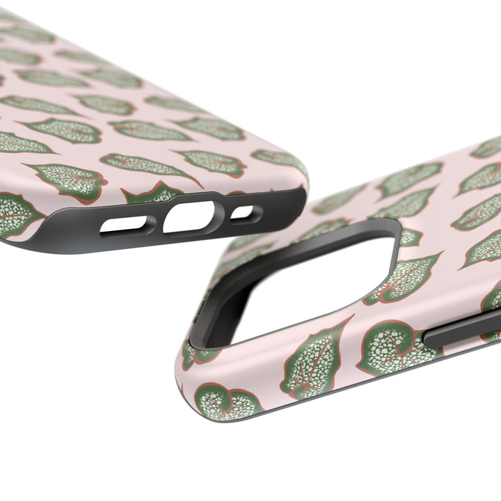 Begonia Pattern Phone Case – Dual Layer Protective Cover