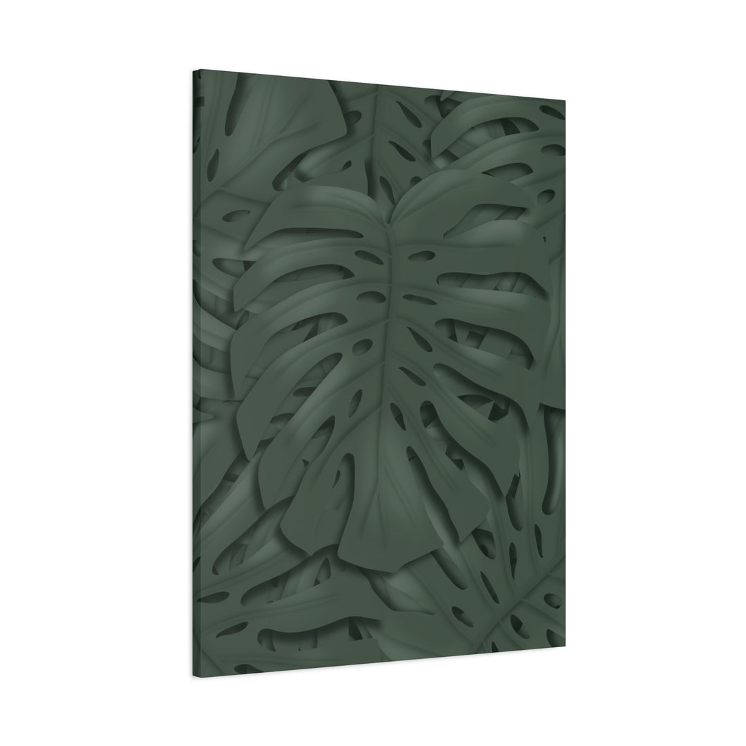Monstera Canvas Art Tropical Leaf Wall Decor Durable Matte Finish Cotton Canvas Print 24x36