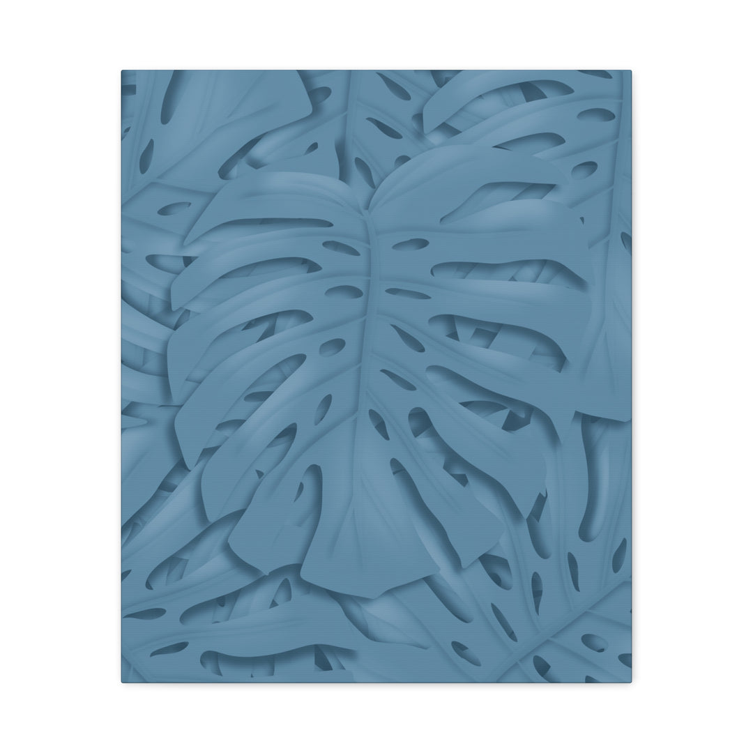 Monstera Canvas Art Blue Monstera Print With Durable Matte Finish For Modern Indoor Wall Decor