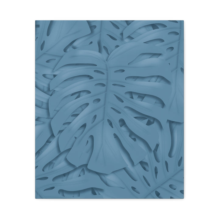Monstera Canvas Art Blue Monstera Print With Durable Matte Finish For Modern Indoor Wall Decor