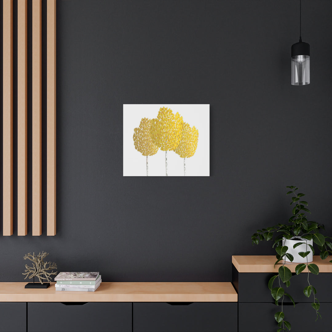 Fall Aspen Canvas Wall Art Print Quaking Aspen Yellow Fall Foliage on Durable Cotton Canvas