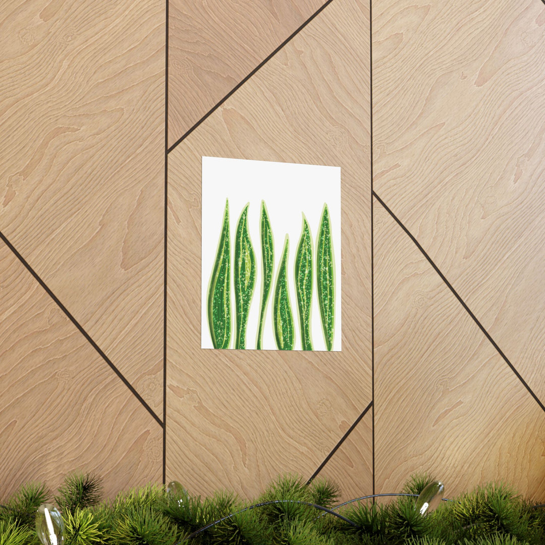 Snake Plant Print The Potted Pixel Large Botanical Poster Matte Finish Unframed Wall Art