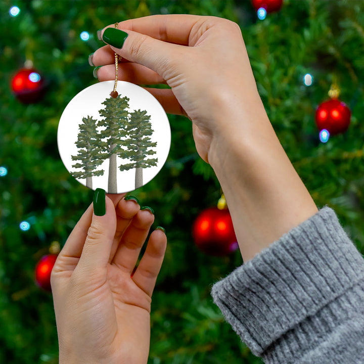 Sitka Spruce Ceramic Ornament