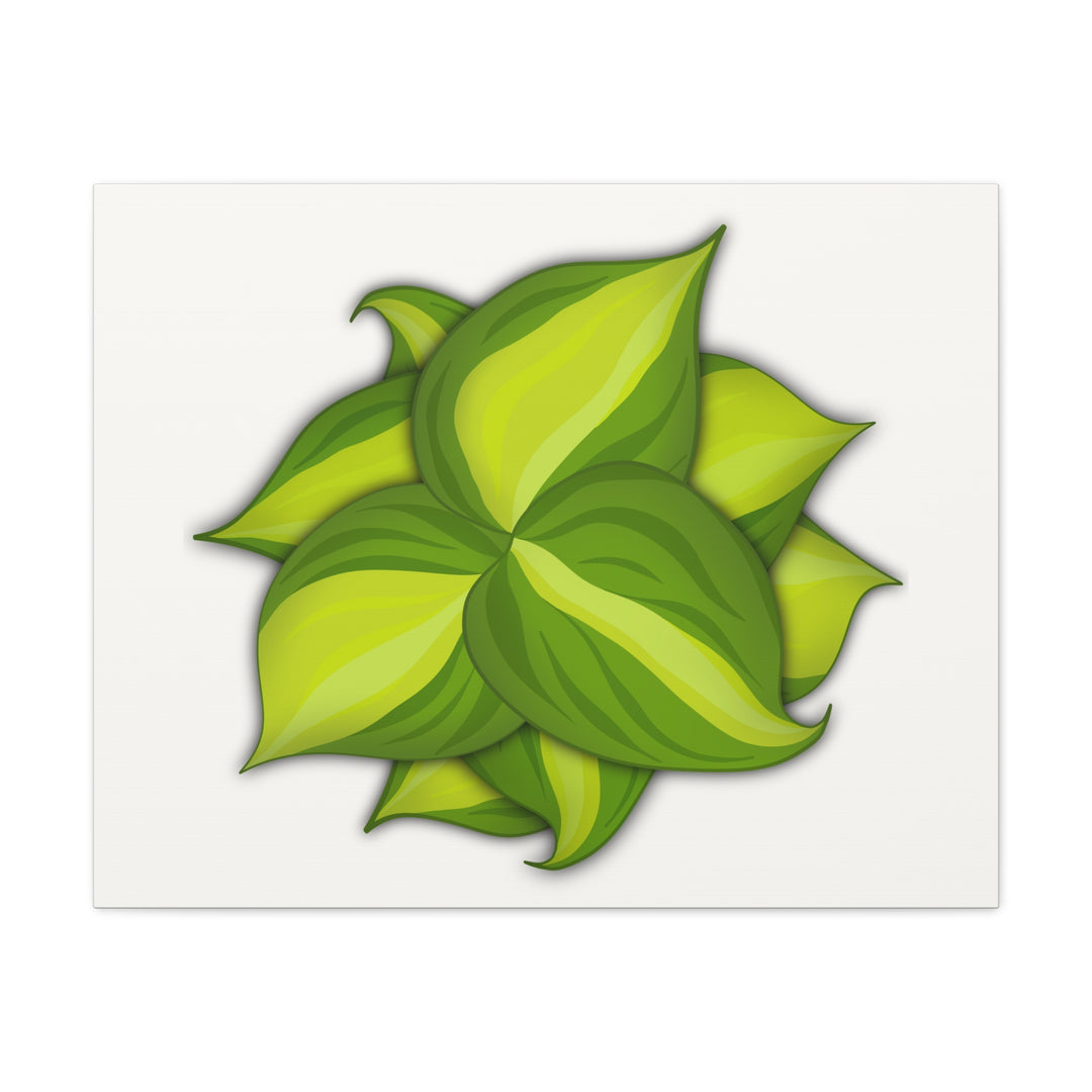 Philodendron Brasil Canvas Print Matte Stretched Canvas Indoor Plant Art For Modern Greenery Decor