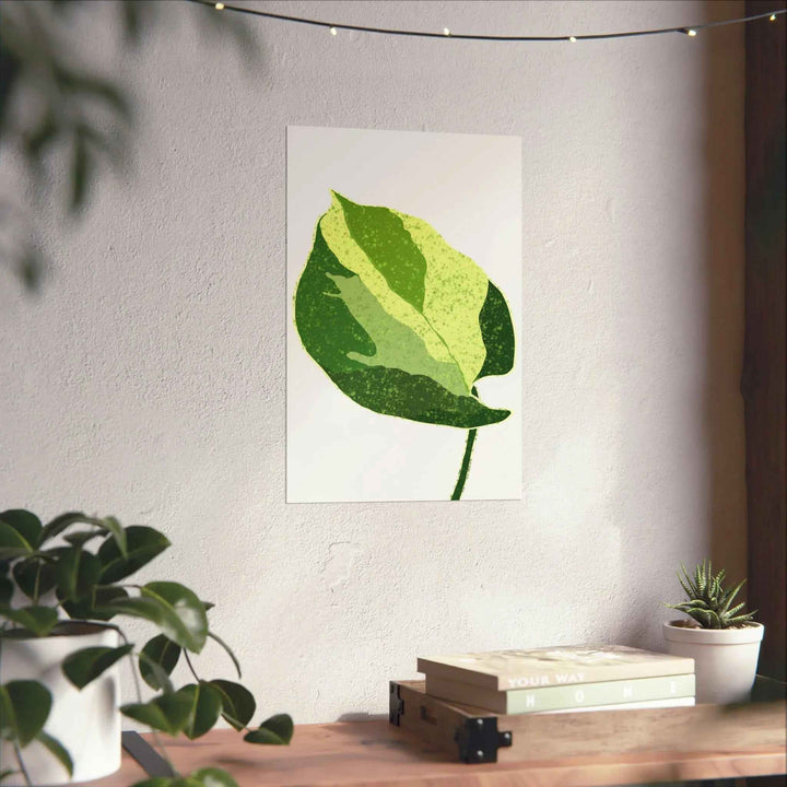 Pothos Wall Art – Botanical Poster on Museum Grade Paper | Indoor Plant Print Unframed - The Potted Pixel